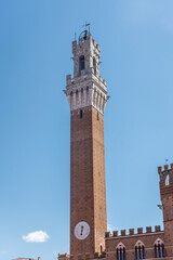 Fototapeta premium Torre del Mangia, the tower of Siena town hall, Italy