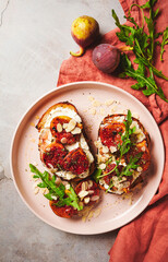 Fig honey and Goat Cheese Bruschetta
