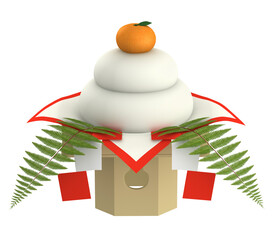 鏡餅　3Dイラスト