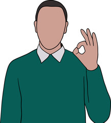 Young handsome man illustration