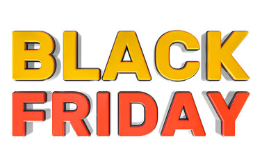 Black Friday Text 3d render