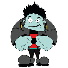 Halloween monsters in autumn