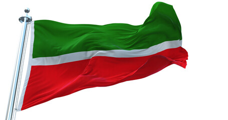 Tatarstan. flag on transparent background 4k