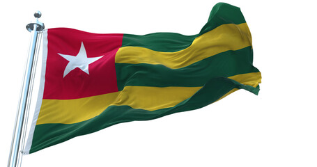 Togo. flag on transparent background 4k