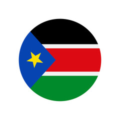 Obraz premium South Sudan vector flag circle on white background