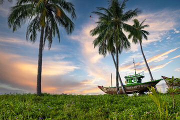 small boat on the sea