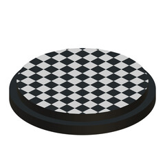 Isometic Dimetric Game Grid Circle Podium Stands 26.66 degree