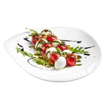 png Isolated portion of gourmet caprese salad