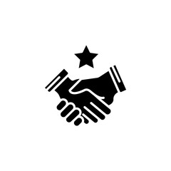 Handshake line icon. Simple element illustration. Handshake concept outline symbol design.