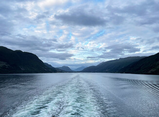 The Nordfjord on the Way to Nordfjordeid in Norway, Scandinavia, Europe