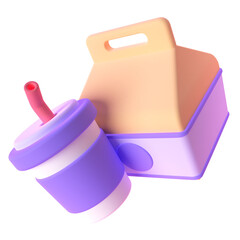 Package_Box in 3d render for graphic asset web presentation or other