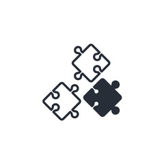 Puzzle Pieces line icon. Simple element illustration. Puzzle Pieces concept outline symbol design.