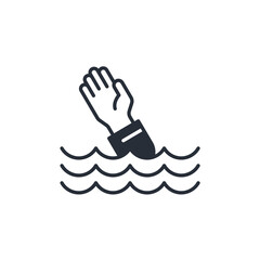 help line icon. Simple element illustration. help concept outline symbol design.