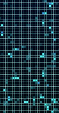Blue digital squares moving randomly. Seamless Loop.
Vertical video.