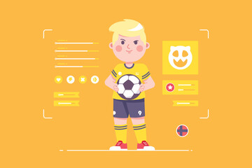 norway soccer player cute character design