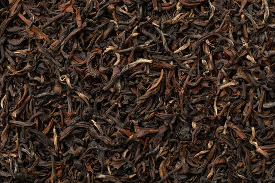 Indian Ambootia Darjeeling tea close up full frame as background