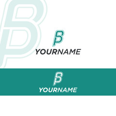 BP monongram letter logo design