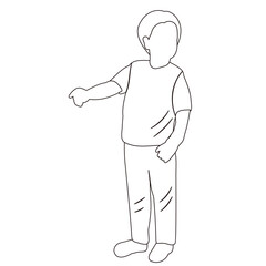 boy, child icons sketch, outline