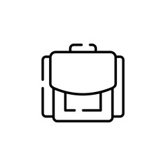 Backpack, School, Rucksack, Knapsack Dotted Line Icon Vector Illustration Logo Template. Suitable For Many Purposes.