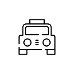 Cab, Taxi, Travel, Transportation Dotted Line Icon Vector Illustration Logo Template. Suitable For Many Purposes.