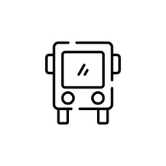 Bus, Autobus, Public, Transportation Dotted Line Icon Vector Illustration Logo Template. Suitable For Many Purposes.