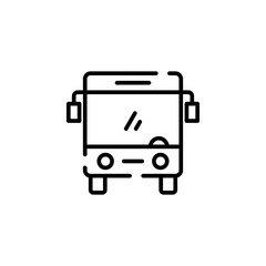 Bus, Autobus, Public, Transportation Dotted Line Icon Vector Illustration Logo Template. Suitable For Many Purposes.