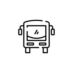 Bus, Autobus, Public, Transportation Dotted Line Icon Vector Illustration Logo Template. Suitable For Many Purposes.
