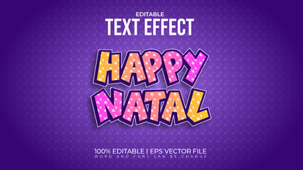 Happy natal text effect style