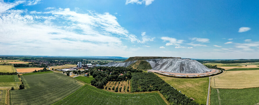 panorama of the countryside - potash landfill