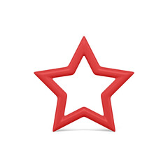 Obraz premium Red christmas star. Bright precious symbol of winter holidays