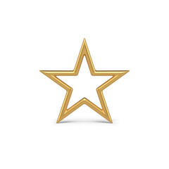 Obraz premium Openwork gold star of new year. Bright decoration for christmas tree and trendy interior