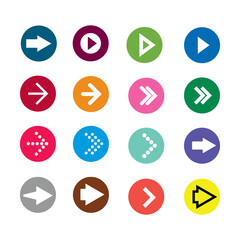 Arrow, icon and emoji sign or vector for an app or web design on a png, transparent and mockup or isolated background. Notification, logo and color design showing direction