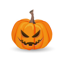 Pumpkin ghost jack o lantern , halloween characters design ,  ilustration