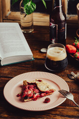 Slice of Fresh Baked Strawberry Sorrel Galette