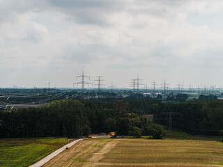 power lines in the countryside