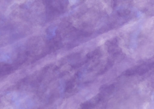青の混じった紫の水彩風の筆跡の見える背景素材
