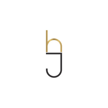 HJ, JH, Abstract initial monogram letter alphabet logo design