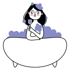 woman in the bathtub