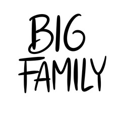 Big family lettering