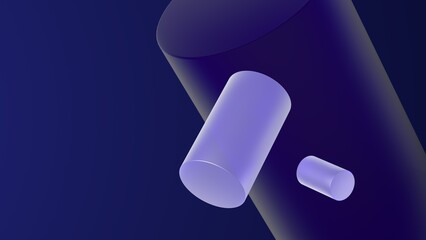 Abstract 3D render. Modern simple design template for any type of internet technology, data storage service, network computing, blockchain.