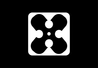 Capital initial symbol sign X logo