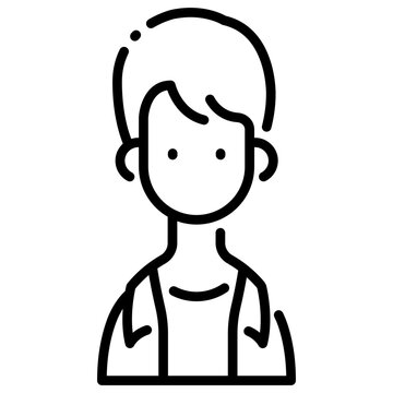 recommend clip art: man f outline icon