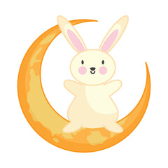 moon with rabbit