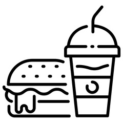 burger and smoothie