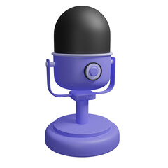 3d icon microphone