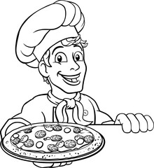 Pizza Chef Cartoon