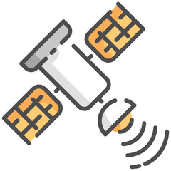 Satellite line color icon
