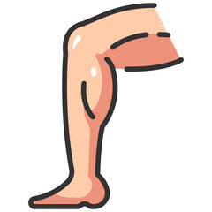 leg foot muscle outline icon