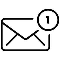 notification email outline icon