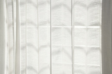 white transparent fabric see through sheer window curtain